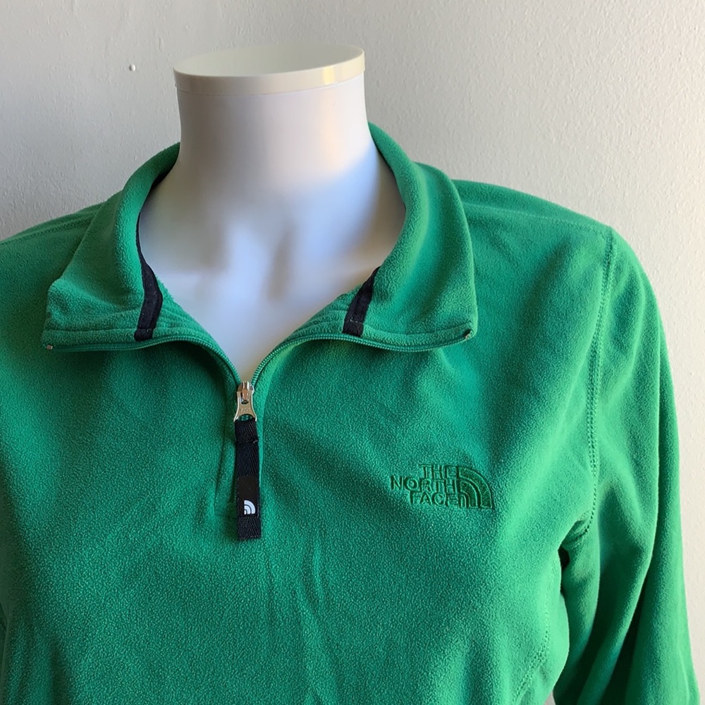 The North Face Green Quarter Zip Pullover Large - Picture 1 of 7